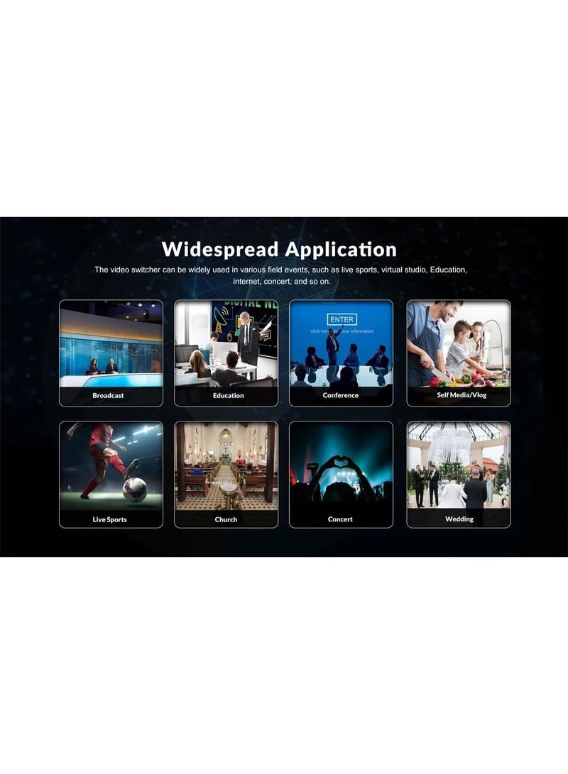 AVMATRIX Shark S4 Video Switcher Mixer 4-Channel HDMI SDI Input Audio Video Mixer Live Streaming Recording Broadcast - Image 4