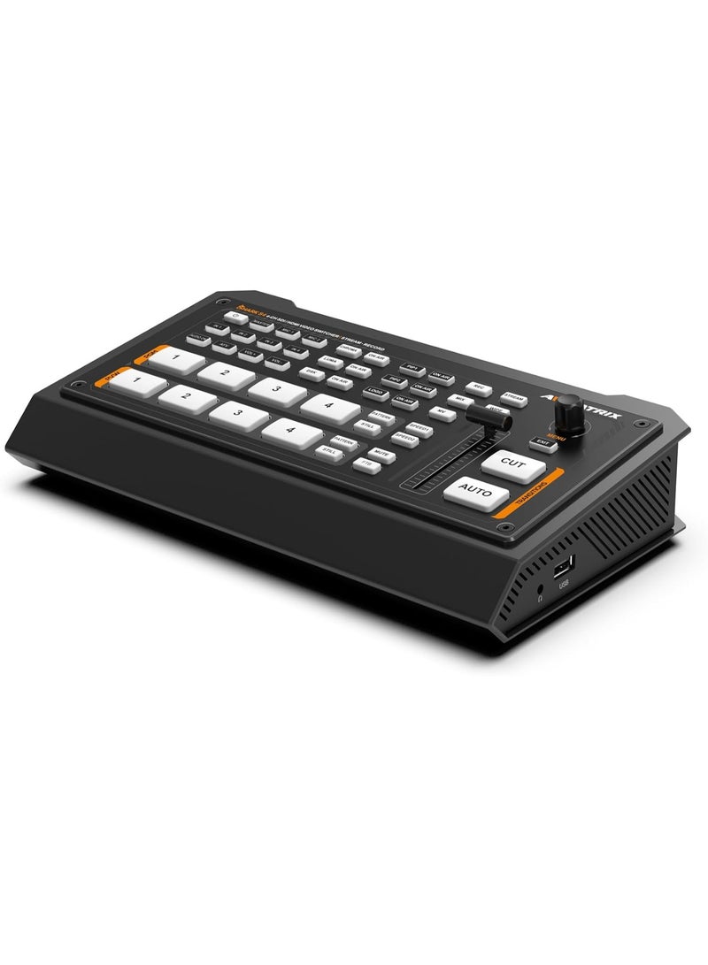 AVMATRIX Shark S4 Video Switcher Mixer 4-Channel HDMI SDI Input Audio Video Mixer Live Streaming Recording Broadcast - Image 5
