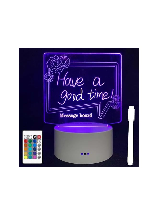 The Bros لوحة رسائل مخصصة مضيئة، مصباح طاولة يعمل بالبطارية مع قلم قابل للمسح عن بعد، ديكور مكتبي، هدايا للزفاف - Image 2