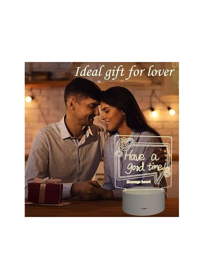 The Bros لوحة رسائل مخصصة مضيئة، مصباح طاولة يعمل بالبطارية مع قلم قابل للمسح عن بعد، ديكور مكتبي، هدايا للزفاف - Image 3