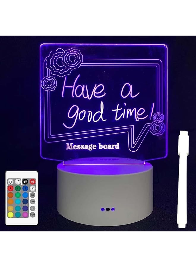 The Bros لوحة رسائل مخصصة مضيئة، مصباح طاولة يعمل بالبطارية مع قلم قابل للمسح عن بعد، ديكور مكتبي، هدايا للزفاف - Image 1