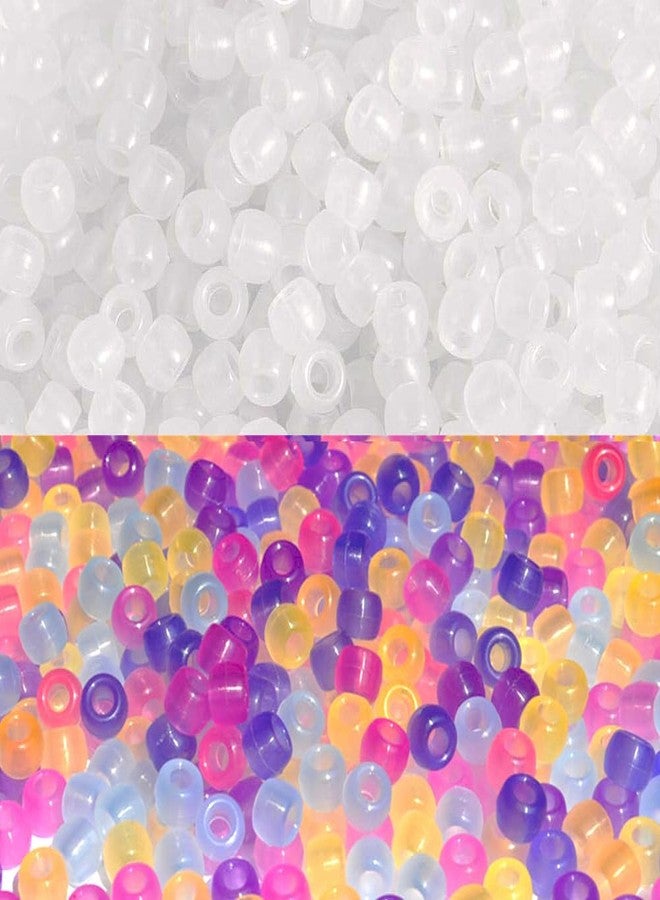 Miraclekoo UV Beads Scientific Multi Color Changing Bead UV Reactive Plastic Luminous Pony Beads,Fun for Jewelry/Bracelets Making,2000 Pcs - Image 1