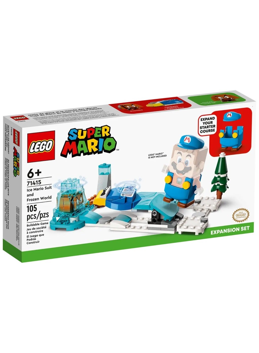 LEGO - Ice Mario Suit and Frozen World Expansion Set 105 Pieces - 71415