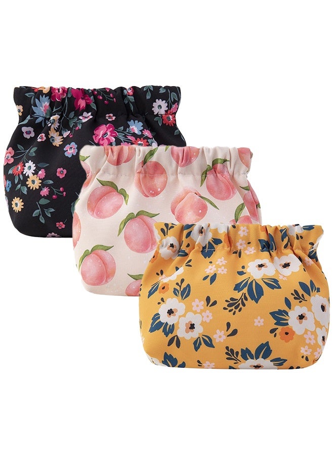 3 Pcs Lipstick Storage Bag - Portable Coin Purse - Printed Carry Bag - Waterproof Travel Set - Image 1