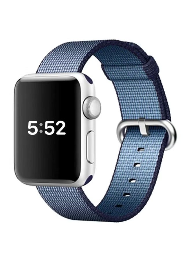 Ozone Woven Nylon Replacement Strap Band For Apple Watch 38 mm Blue 