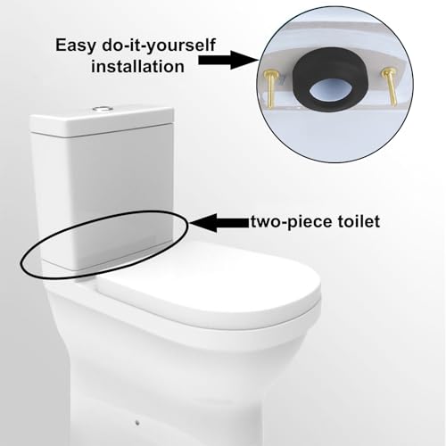 iFealClear Universal 2 Pack Toilet Tank to Bowl Gasket with 3 Pack Metal Hardware Replacements, Toilet Replacement Kit Inside Tank Fits Most 3-Inch/3.5-Inch Flush Valve Opening, Black - Image 2