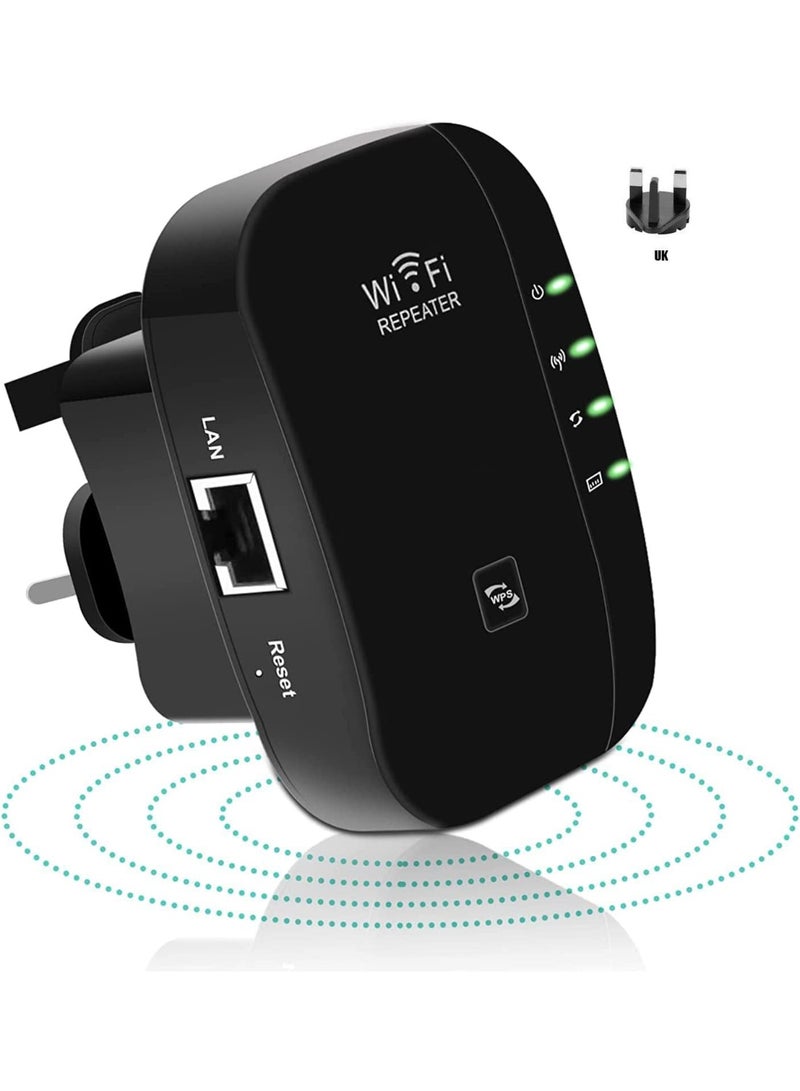 KOWVOWZ WiFi extenders, signal enhancers up to 3650 square feet and 45 devices, 300mbps WiFi range extenders with Ethernet ports, wireless Internet repeaters, easy settings for offices and homes - Image 1