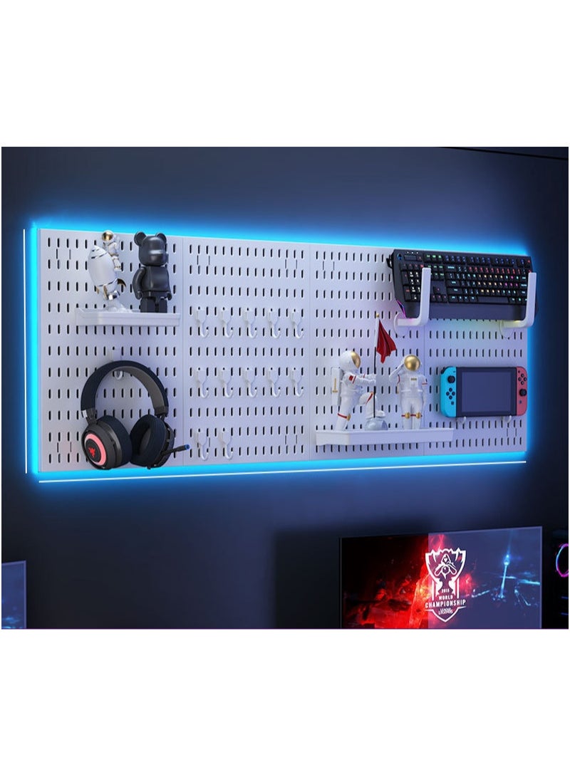 TOMSHOO Pegboard Combination Kit, Pegboards and Accessories Modular Hanging for Wall Organizer, Crafts Organization, Ornaments Display, Nursery Storage, Peg Board, PegBoard Organizer for Home, Office (White)  - Image 1