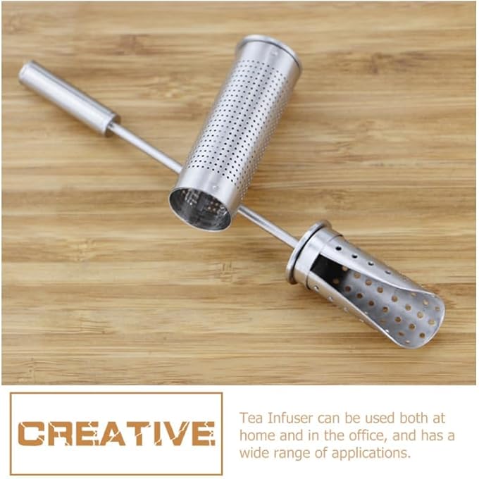 SYOSI Stainless Steel Tea Infuser With Fine Mesh Filter Heat Resistant Loose Leaf Tea Strainer For Brewing Herbs And Spices Portable Kitchen Tool For Home Office Or Travel Use - Image 4