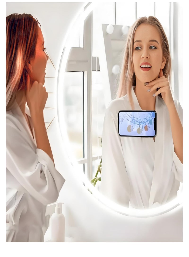 Lee Yon 4-Piece Suction Phone Case Mount, Silicone Phone Suction Grip Compatible with iPhone and Android Cases, Anti-Slip Hands-Free Mobile Accessory Holder, Sticky Phone Grip for Tiktok Videos and Selfies(Pink, black, white, transparent) - Image 5