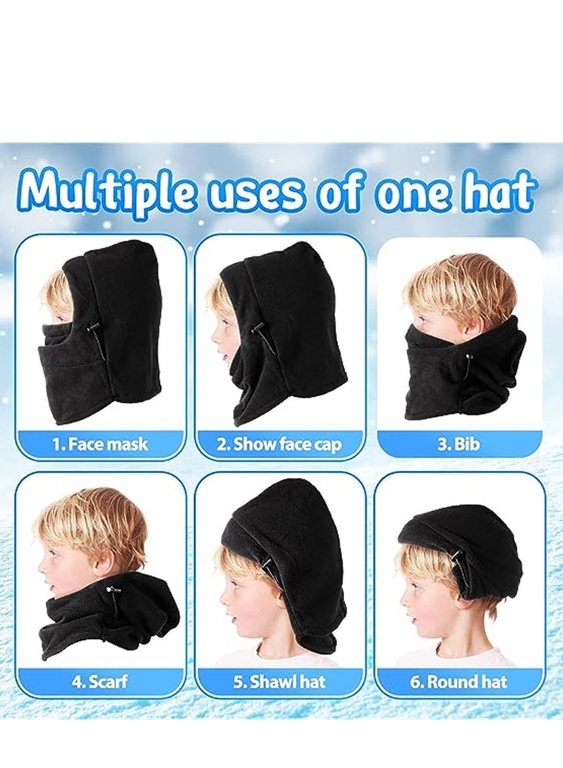 Kids Winter Balaclava Warm Windproof Face Mask for Skiing Riding Outdoor Sports Pink - Image 5