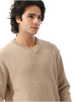 Andora V-Neck New Knitted Long Sleeves Pullover  - Image 4