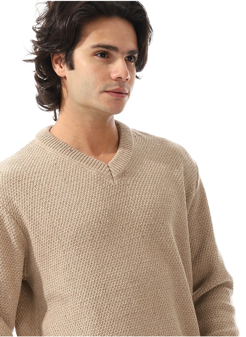 Andora V-Neck New Knitted Long Sleeves Pullover  - Image 4