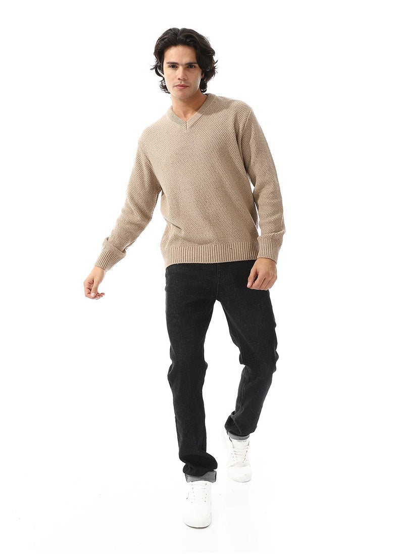 Andora V-Neck New Knitted Long Sleeves Pullover  - Image 5