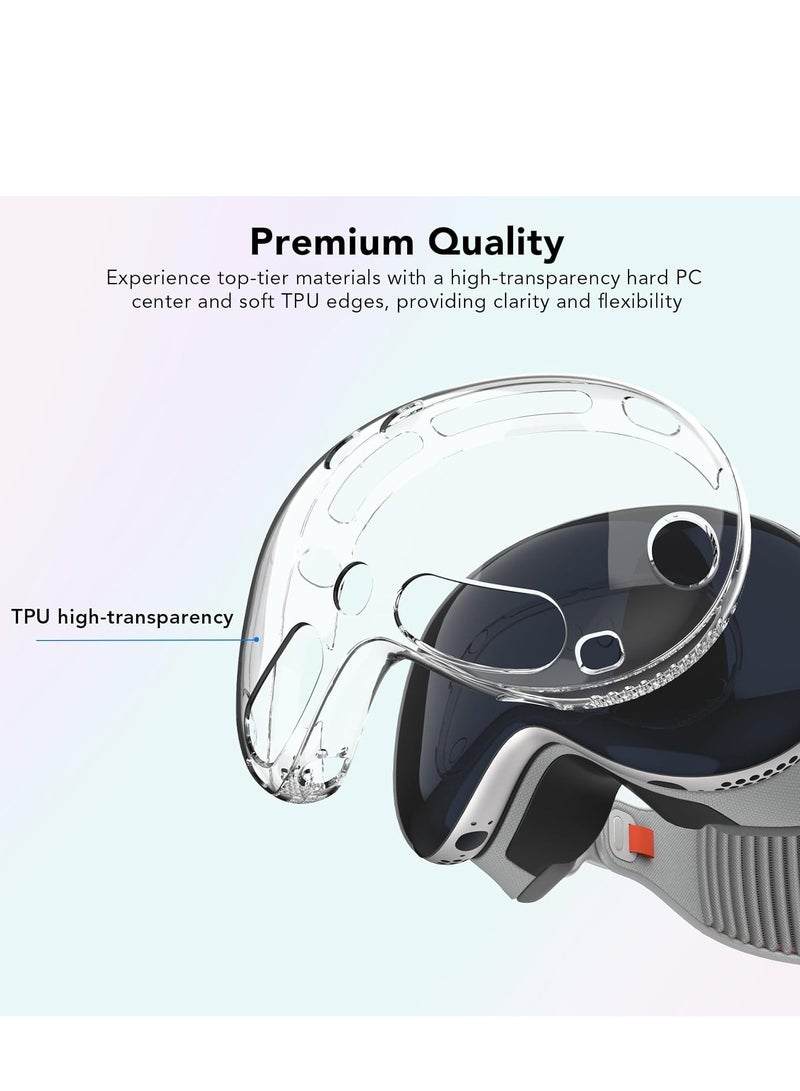 Upgraded Cover Case Compatible with Apple Vision Pro, TPU Protective Cover Case for Vision Pro VR Headset 2024 Accessories 【Fit Air Holes Perfect】 - Image 2