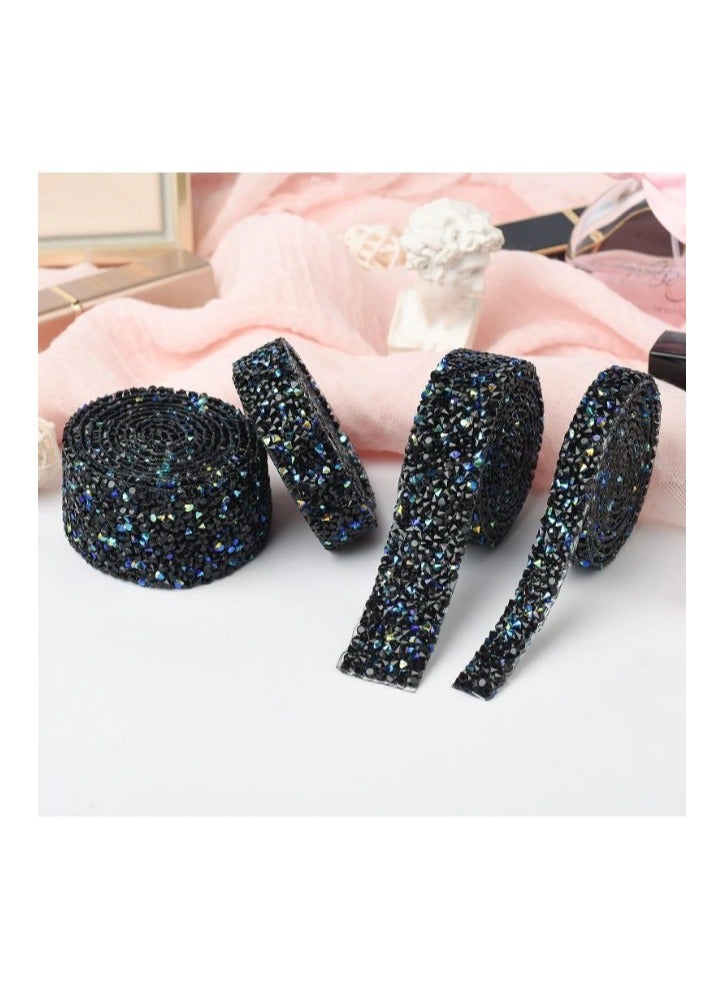 Self-Adhesive Crystal Rhinestone Diamond Ribbon for Embellishments and Decoration 1 Piece Length 90cm Width 1cm - Image 5
