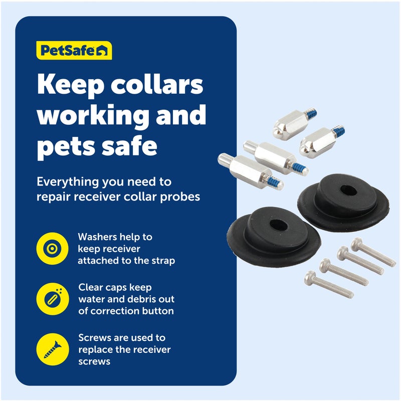 PetSafe Accessory Kit for Fencing Receiver Collars - Replacement Components for In-Ground & Wireless Dog Receiver Collars - Includes Contact Points, Clear Caps, Screws & Washers - Image 4