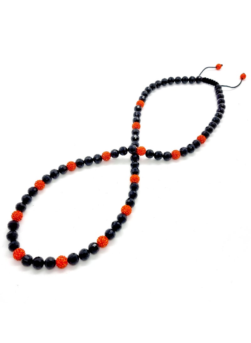 Smart Innovation Shamballa Necklace Crystal Disco Ball Beads and Adjustable Cord String