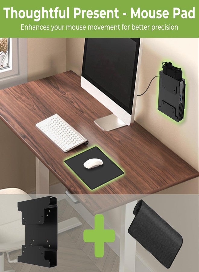 Dinghosen Mini PC VESA Mount for Dell Micro Mount with Mouse Pad, Install on Monitor Arm, for Dell OptiPlex Micro Form Factor Case, for MFF 3040 7080 5070 3000 7060 7090 9020, Wall/VESA/Under Desk - Image 3