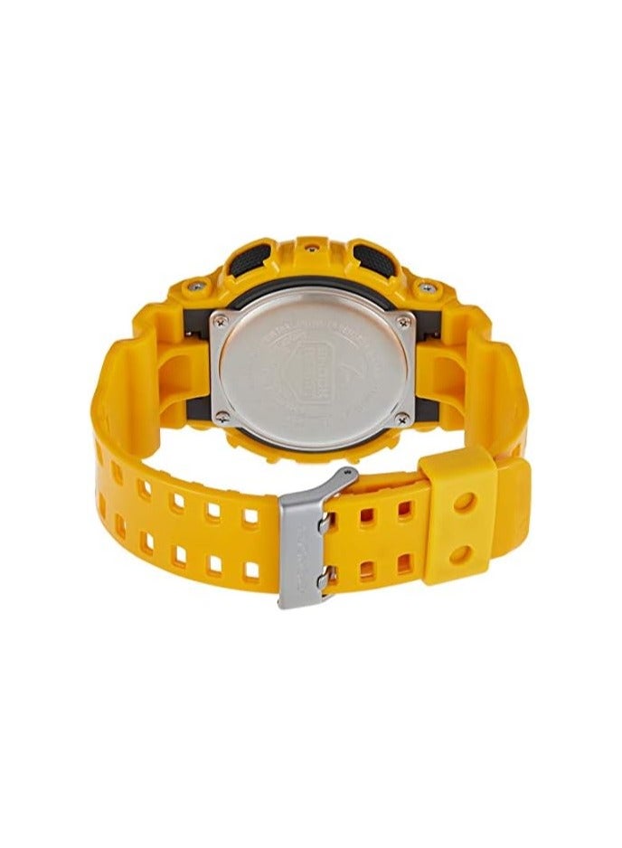 Casio G-Shock Watch - GA-100A-9ADR Black Dial, Yellow Band - Image 3
