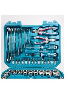 TOTAL 100-Piece Tools Set with Ratchets, Sockets, Wrenches, Screwdrivers, Pliers, and More – Complete DIY & Automotive Repair Kit - pzsku/Z85F2940B585B720CE27EZ/45/_/1735221052/cc3b75c0-ba83-4535-9712-1c6ba5ff9692