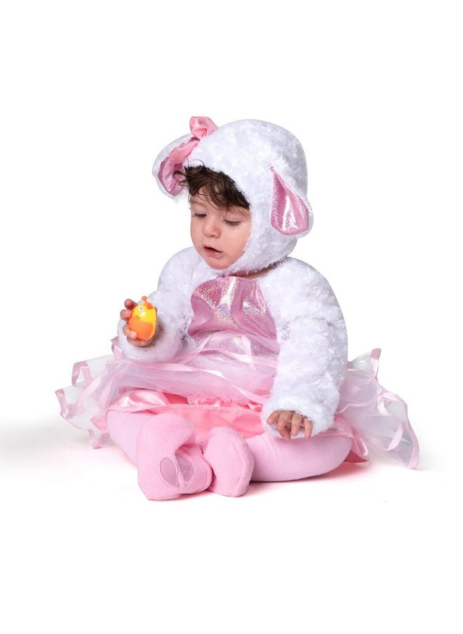 Spooktacular Creations - Halloween Baby Girls Pink Lamb Costume With Multi-Layered Dress For Infants, Toddler Halloween, Farm Themed Dress Up Party (18-24 Months) - Image 1