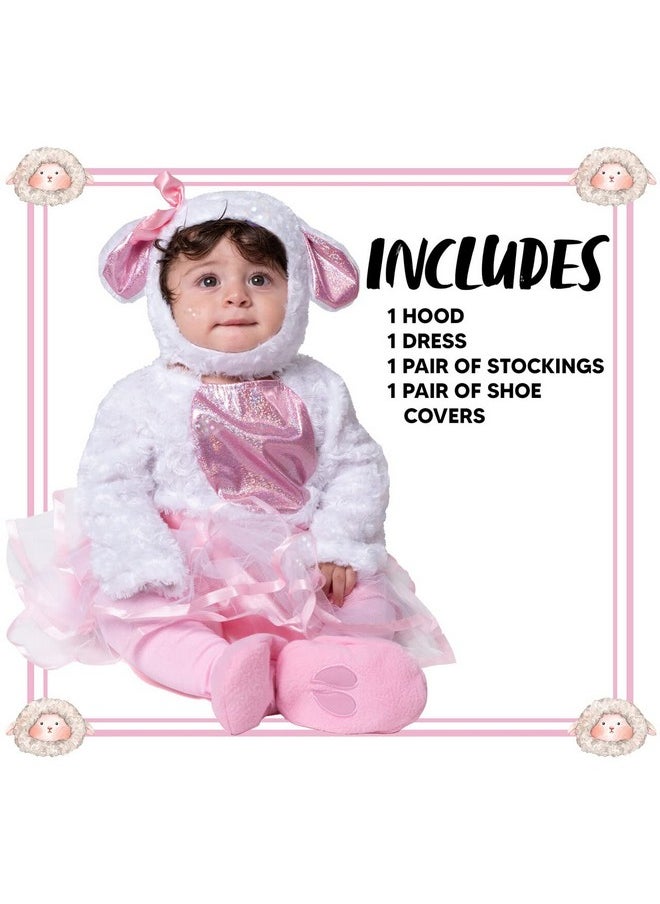 Spooktacular Creations - Halloween Baby Girls Pink Lamb Costume With Multi-Layered Dress For Infants, Toddler Halloween, Farm Themed Dress Up Party (18-24 Months) - Image 1