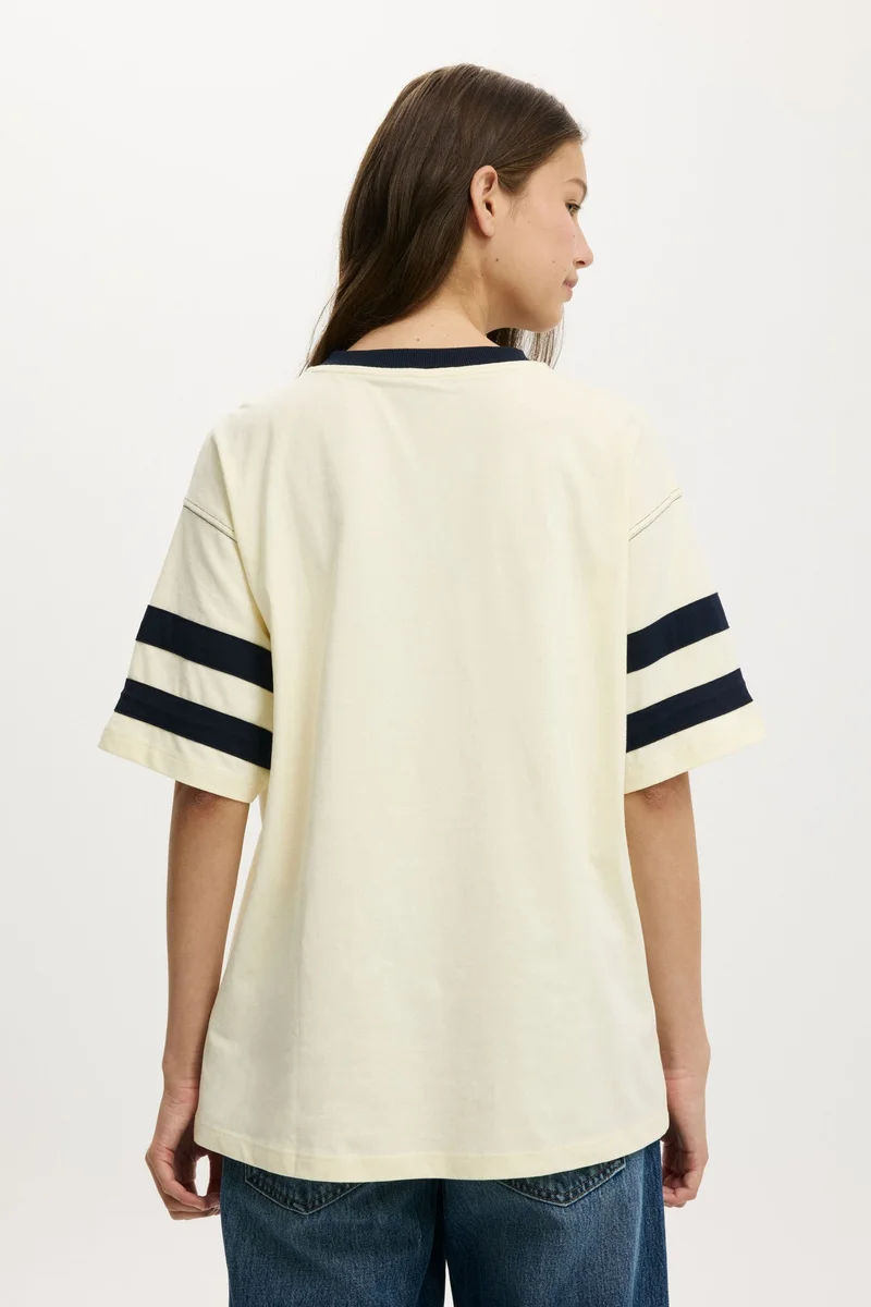 Cotton On  V NECK OVERSIZED GRAPHIC TEE for Women | Best Price UAE