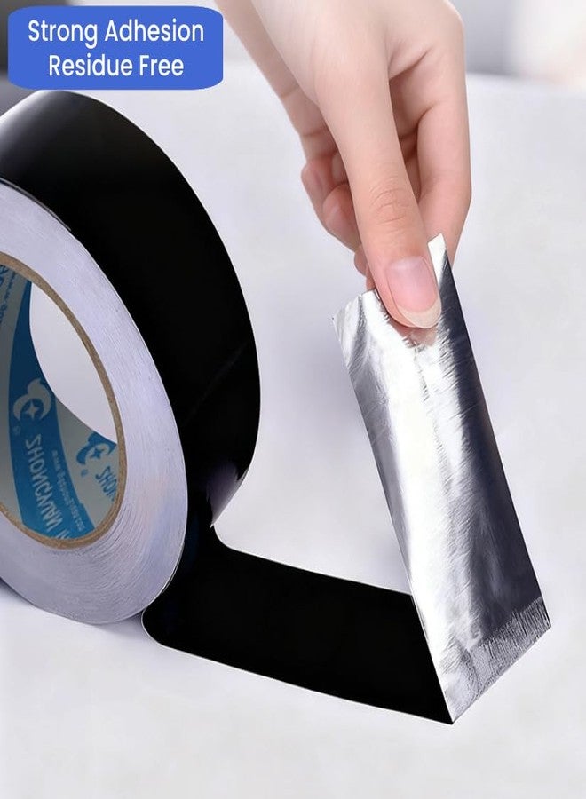 Missyoung Black Aluminum Foil Tape High Temp Heavy Duty Adhesive HVAC Sealing Hot Cold Air Duct Tape for Pipe Metal Repair (2 IN x 64 FT 3.9 Mil) - Image 5