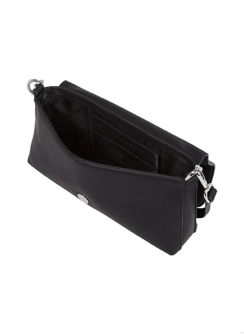 CALVIN KLEIN Women's Convertible Shoulder Bag - Faux Leather, Black  - Image 3