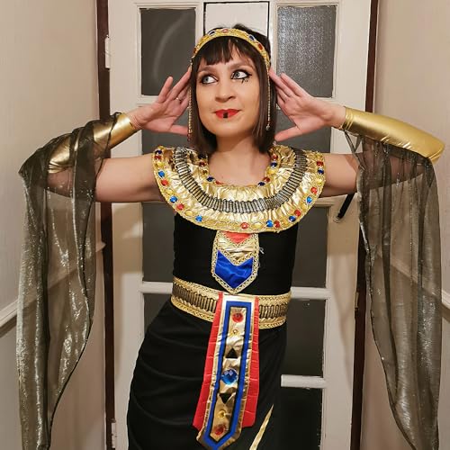 amscan 847815 Adult Egyptian Queen Cleopatra Costume, Medium Size, Multicolor - Image 4