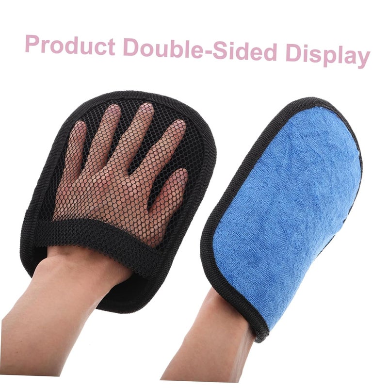 Blue Sand Removal Gloves For Beach Activities Water Sports Adjustable Mitts - Image 4