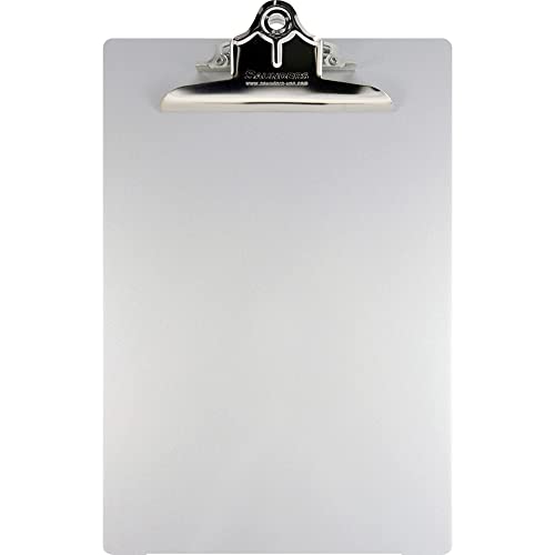 Saunders Aluminum Round Corner Clipboards - 1" Clip Capacity - 8 1/2" x 12" - Clamp - Aluminum - Silver - 1 Each - Image 2