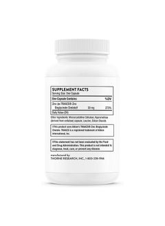 Thorne Zinc Bisglycinate 30mg Dietary Supplement 60 Capsules  - Image 3