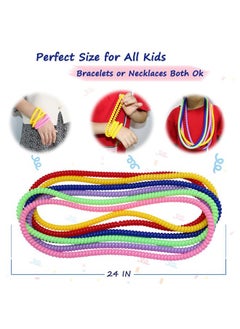 Olugu Sensory Chew Necklace for Boys and Girls, 6 Pack Stretch Chewing Necklaces for Kids with Autism ADHD SPD, Oral Motor Aids Chew Toys Reduce Fidgeting for Kids Chewer (6)  - Image 3