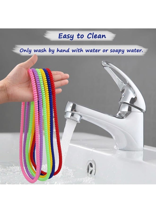 Olugu Sensory Chew Necklace for Boys and Girls, 6 Pack Stretch Chewing Necklaces for Kids with Autism ADHD SPD, Oral Motor Aids Chew Toys Reduce Fidgeting for Kids Chewer (6)  - Image 5
