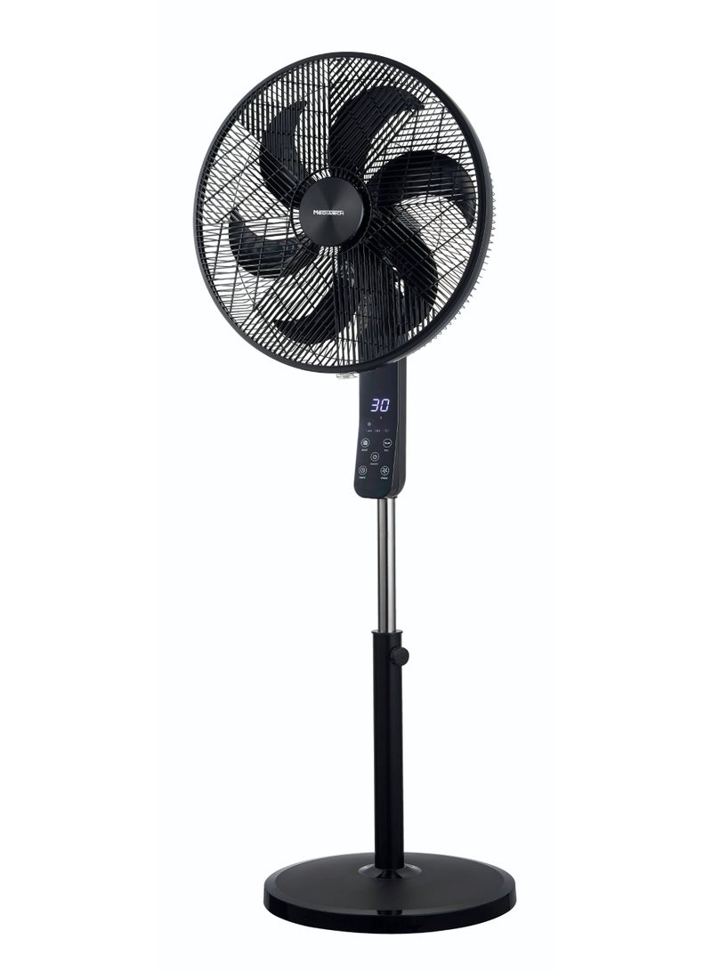 MediaTech Stand Fan 18" 6 Blades Black MT-SF48R