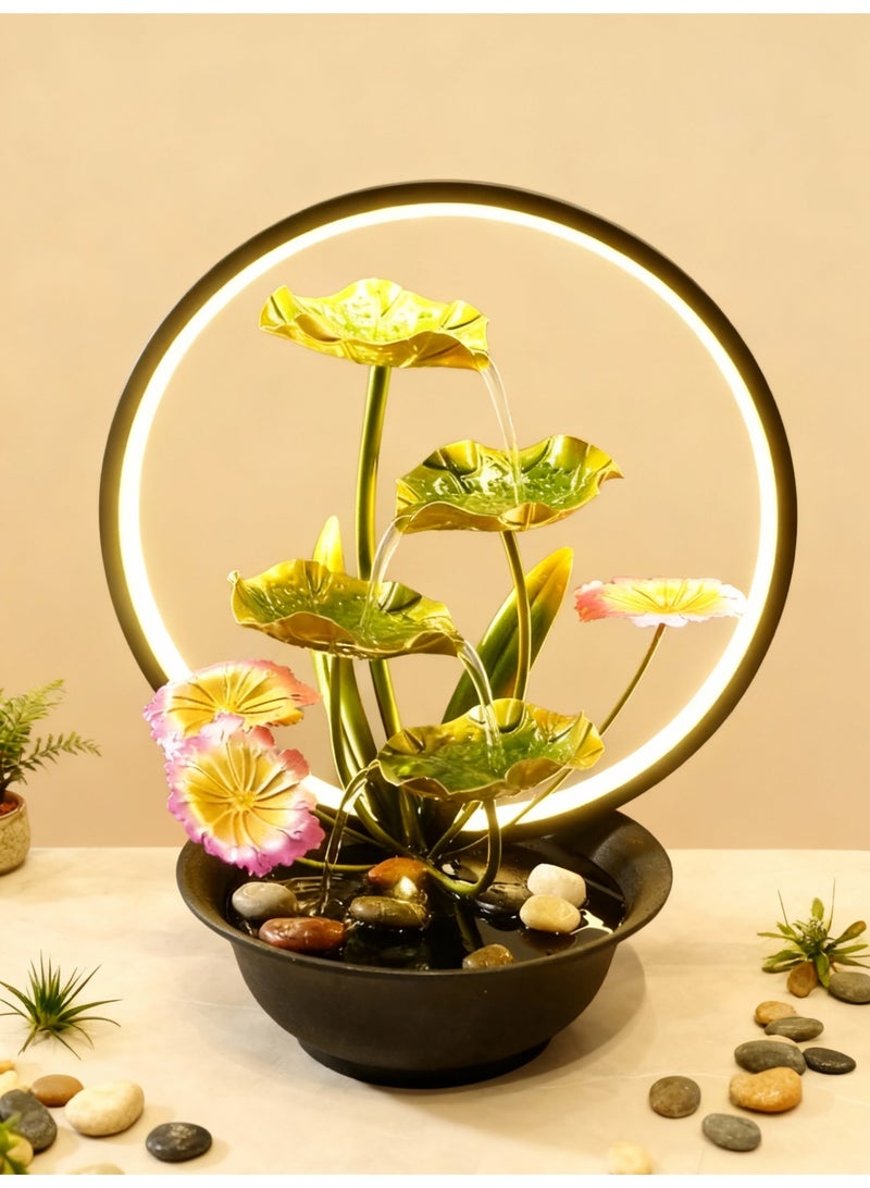 ليفينج نافورة  ديكور  تعمل عبر منفذ USB وحلقة ضوء LED - Image 4