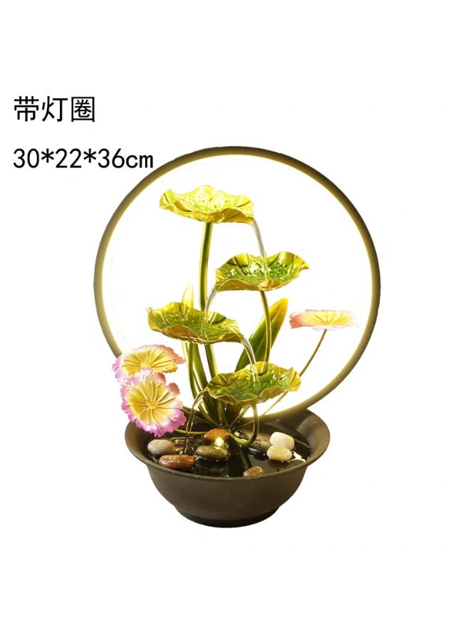 ليفينج نافورة  ديكور  تعمل عبر منفذ USB وحلقة ضوء LED - Image 2