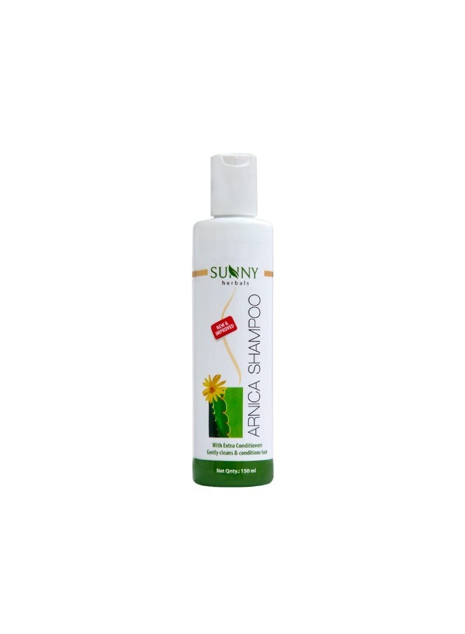 Sunny Herbals New & Improved pH Balanced Arnica Shampoo For Soft, Lustrous & Healthy Hair | Cantharis Gives Cool & Healthy Scalp | Brings Back Moisture & Shine With Fragrant Hair, 150 ml - Image 1