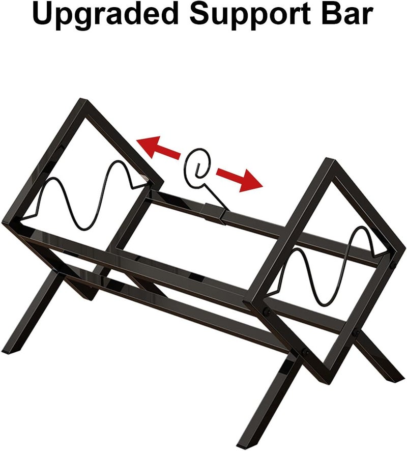 windforgecraft Record Holder Stand,Record Holder Stand Up to 100 LP Albums | Contemporary Display Concept Design Newspaper Holder File Storage, Stylish Desktop File Sorter Organizer - Image 4