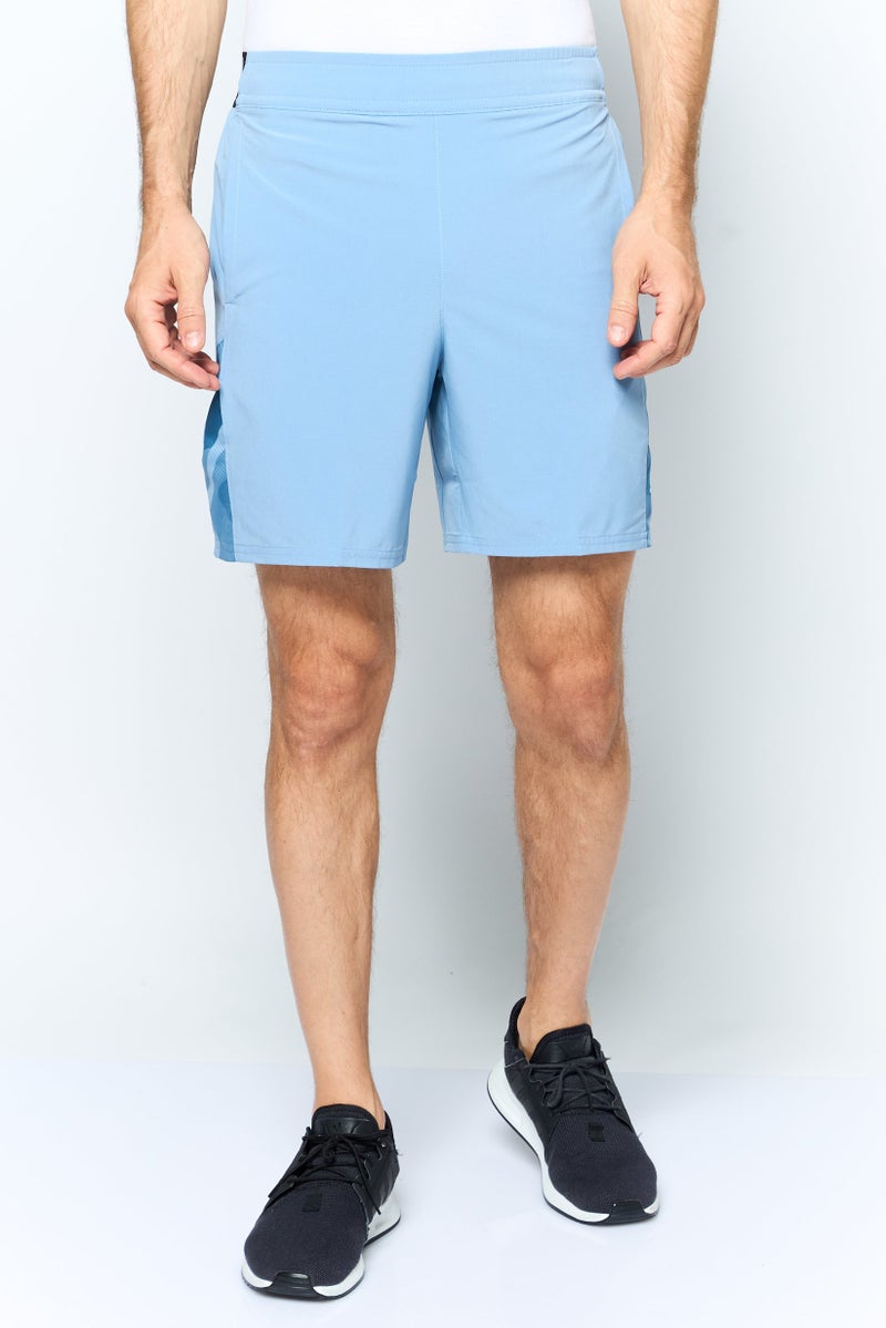 PUMA Men Sportswear Fit Brand Logo 7 Inseam Outdoor Shorts, Teal Blue - Image 1
