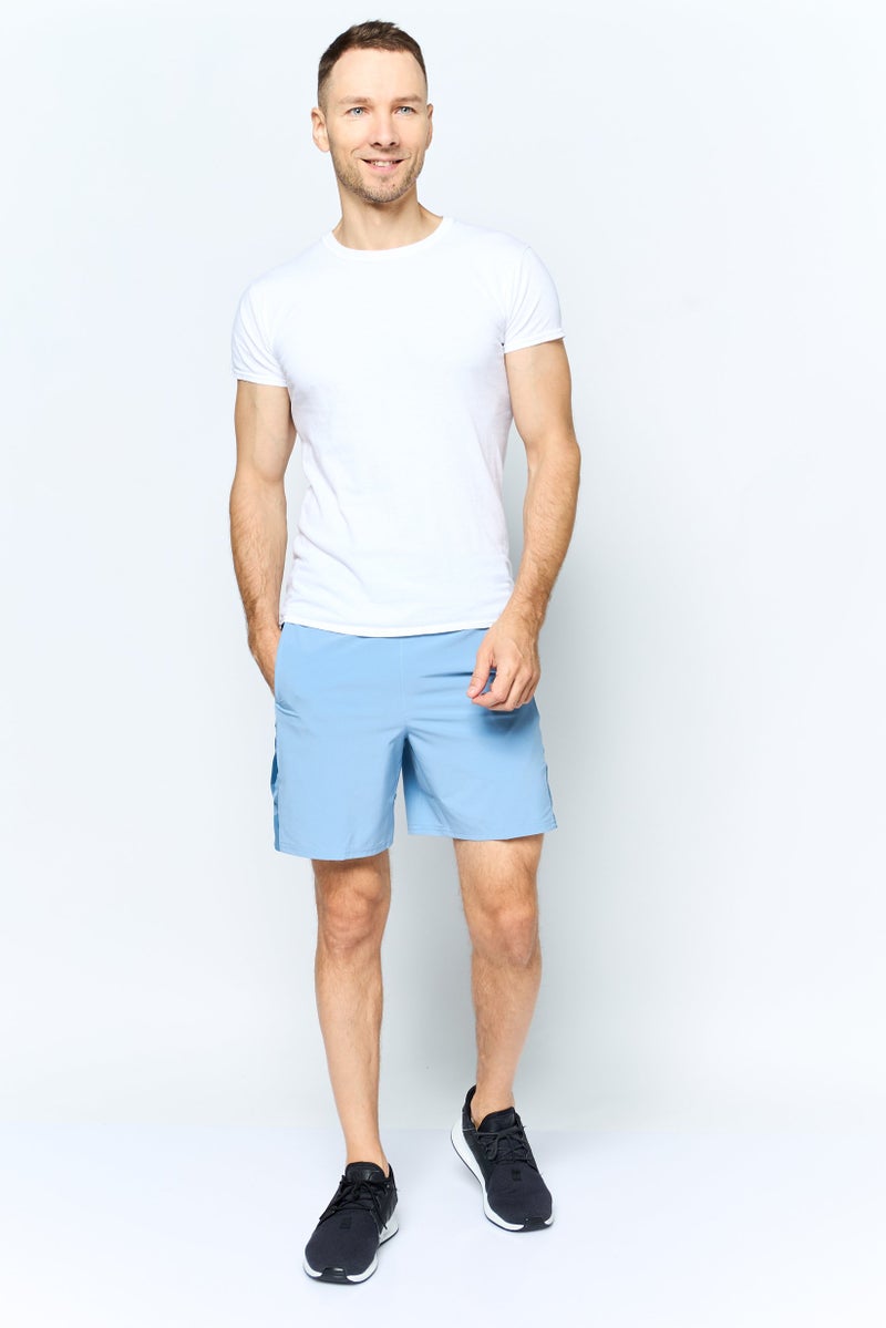 PUMA Men Sportswear Fit Brand Logo 7 Inseam Outdoor Shorts, Teal Blue - Image 4