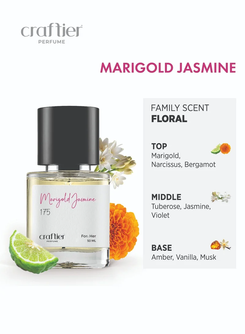 Craftier Perfume Inspired-C MARIGOLD JASMINE - Inspired of-C, Eau De Parfum for Women - 50ml, Long Lasting Floral Fragrance Upto 36 Hrs, Travel Size Women's Perfume for Women | Best Price UAE