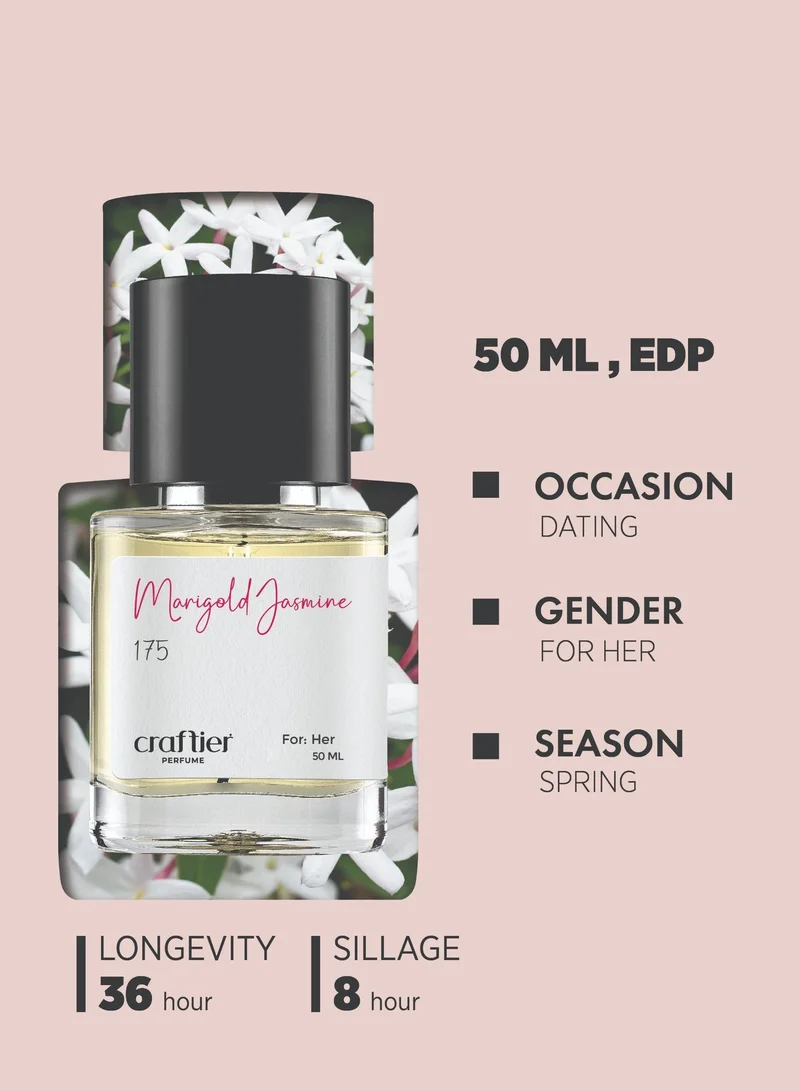 Craftier Perfume Inspired-C MARIGOLD JASMINE - Inspired of-C, Eau De Parfum for Women - 50ml, Long Lasting Floral Fragrance Upto 36 Hrs, Travel Size Women's Perfume for Women | Best Price UAE