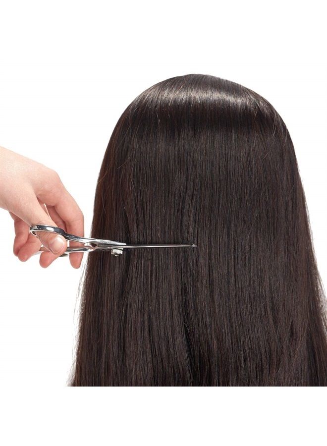 training head Traininghead 20-22'' Female Mannequin Head 100% Human Hair Hairdresser Training Practice Head Cosmetology Manikin Head Doll Head with Clamp Stand (1711-16'') - Image 5