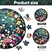 Mys Aurora Wooden Puzzles for Adults Hummingbird Jigsaw Puzzles 200 Pieces Unique Shaped Round Flower Puzzles for Adults and Kids Family Game 112 x 112 Inch Medium Size - Image 4