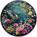 Mys Aurora Wooden Puzzles for Adults Hummingbird Jigsaw Puzzles 200 Pieces Unique Shaped Round Flower Puzzles for Adults and Kids Family Game 112 x 112 Inch Medium Size - Image 2