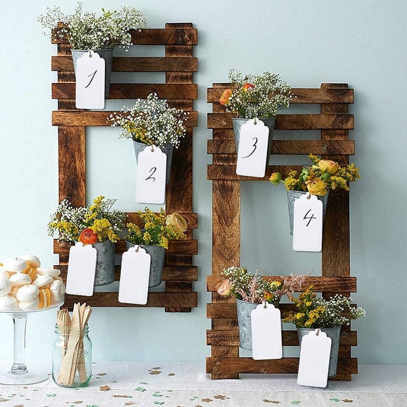 g2plus Price Tags, White Paper Gift Tag, 100 PCS Paper Tags with String, 2.8×1.6 in Blank Labeling Tag for Gift Wrapping, DIY Arts & Crafts, Wedding, Christmas, Mother's Day, Teachers Day - Image 4