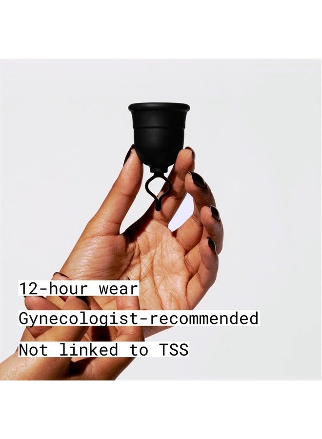 Flex Cup Starter Kit | Reusable Menstrual Cup + 2 Free Menstrual Discs | Pull-Tab for Easy Removal | Tampon + Pad Alternative | Lasts for Years | Capacity of 2 Super Tampons - (Slim Fit - Size 01) - Image 3